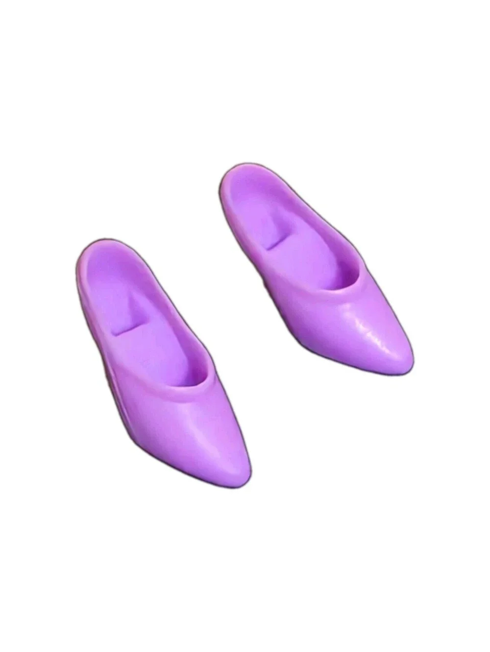 Barbie Doll Shoes Solid Pink High Heel Pumps Closed Toe